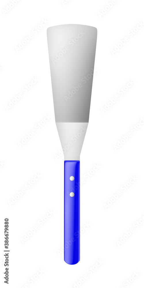 Top view of cooking spatula, isolated on white background Top view of cooking spatula, isolated on white background