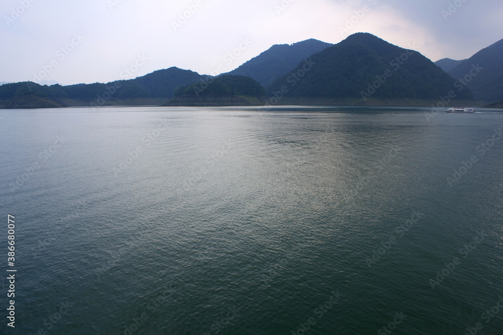Cliffs at Chungjuho Lake in Danyang county, Korea