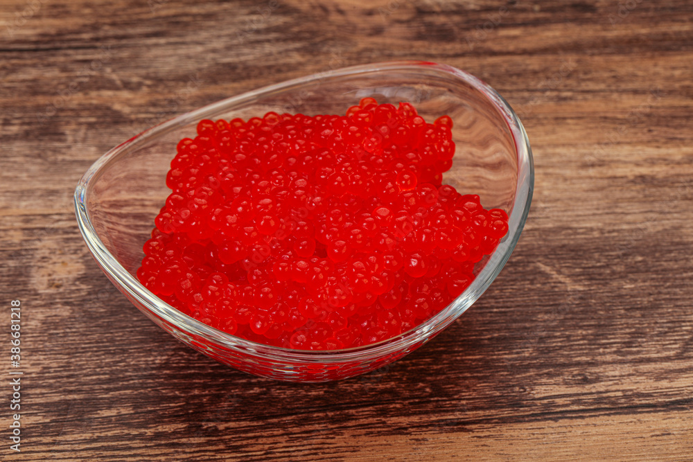 Red salmon caviar in the bowl Red salmon caviar in the bowl
