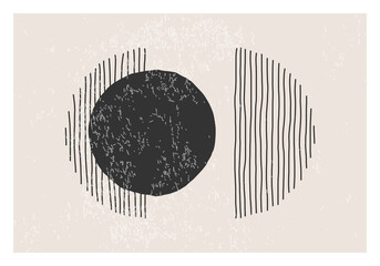 Papier peint photo Minimaliste art Illustration tendance aux formes abstraites épurées  © C Design Studio