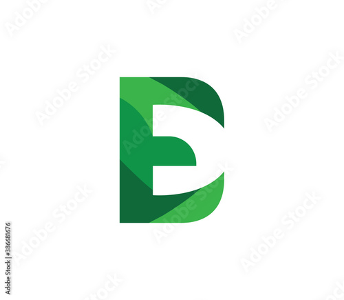 E Alphabet Nature Logo Design Concept