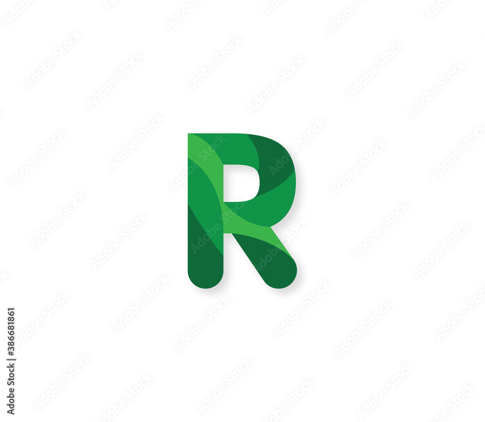R Alphabet Nature Logo Design Concept R Alphabet Nature Logo Design Concept
