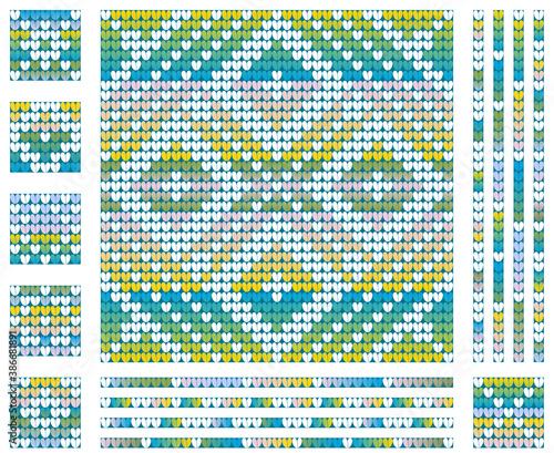Gradient Light Colors Christmas knitting pattern
