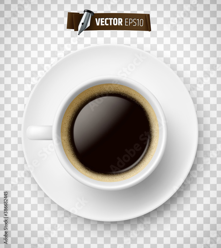 Tasse de café vectorielle sur fond transparent