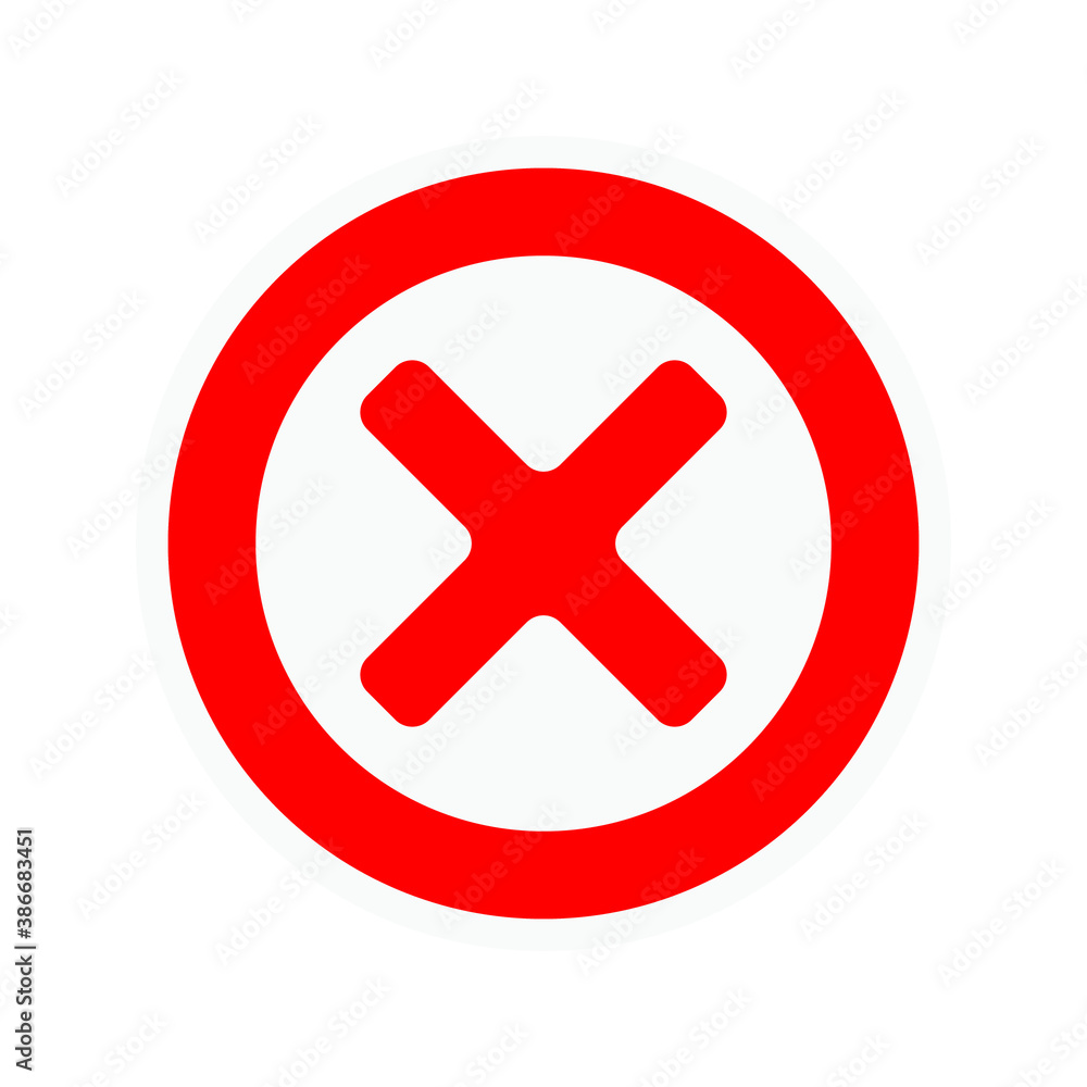 Wrong vector icon. cross icon. vector illustration Wrong vector icon. cross icon. vector illustration