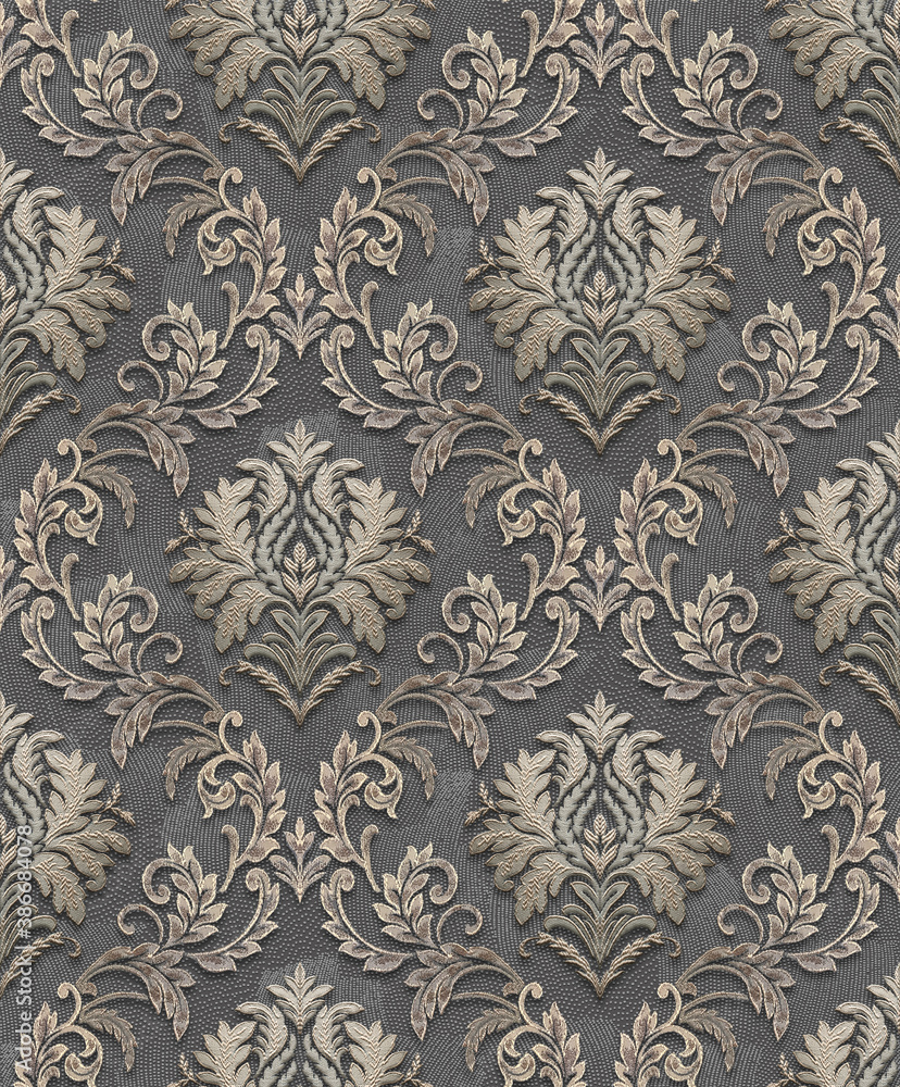 Classic damask wallpaper pattern 