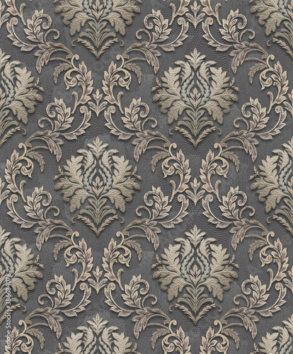 Classic damask wallpaper pattern 