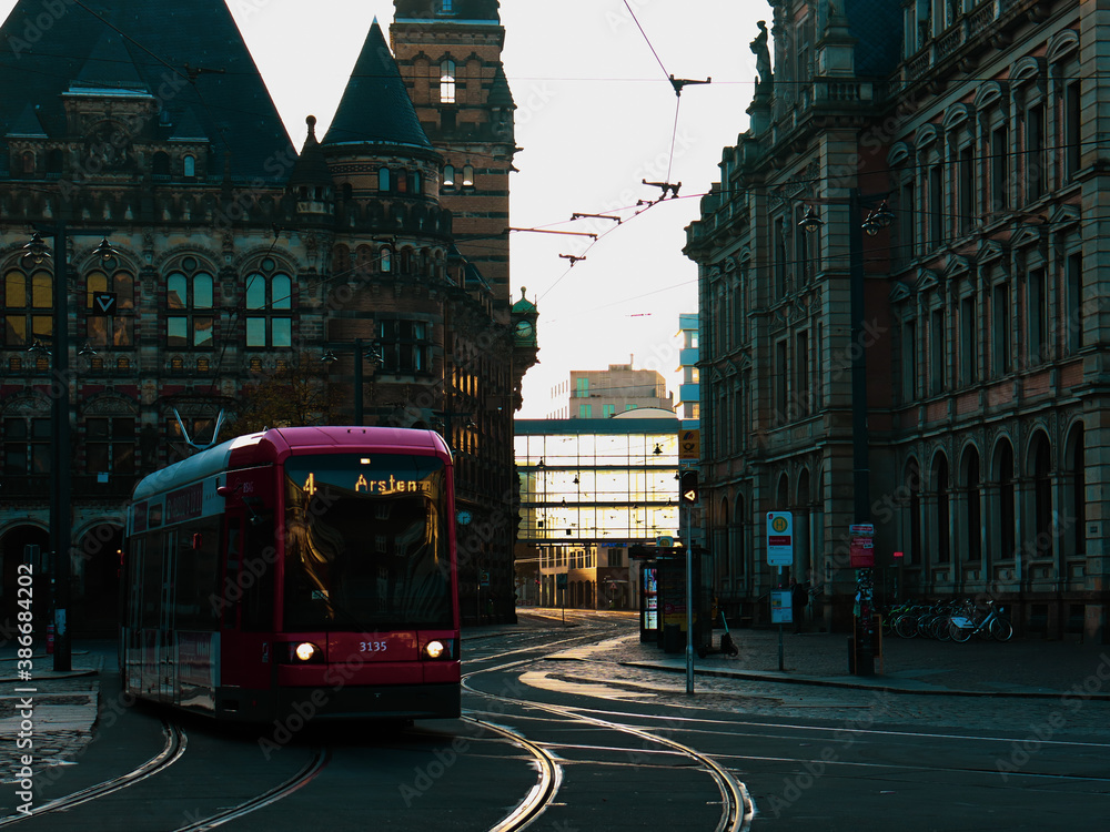 Obraz premium A train in Bremen city