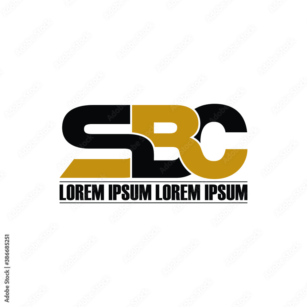 SBC letter monogram logo design vector