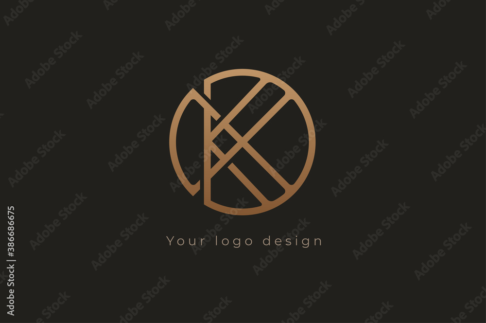 Abstract initial letter K and X logo, usable for branding and business logos, Flat Logo Design Template, vector illustration Abstract initial letter K and X logo, usable for branding and business logos, Flat Logo Design Template, vector illustration