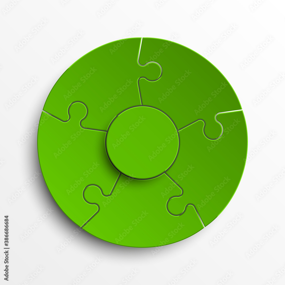 Puzzle five piece business presentation. Circle infograph. 5 Step round process diagram. Section compare banner. Puzzle five piece business presentation. Circle infograph. 5 Step round process diagram. Section compare banner.