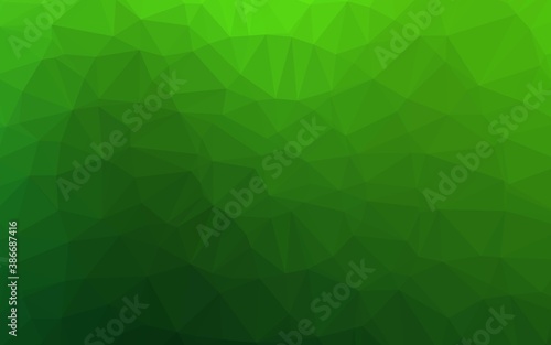 Light Green vector polygon abstract background.
