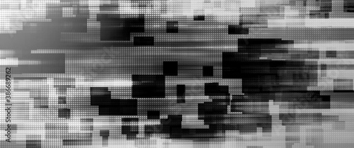 Φωτογραφία Abstract Background - Greyscale Digital Pattern