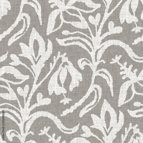 Fotografía Natural gray french woven linen texture background
