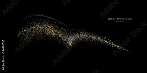 gold stardust light, glitter background