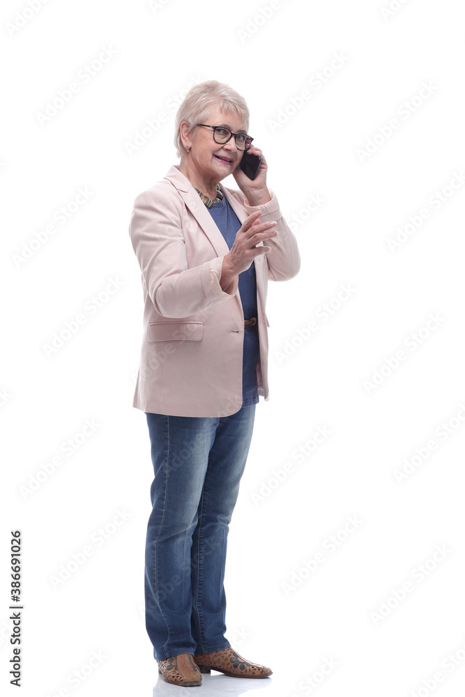 cute senior woman talking on her smartphone cute senior woman talking on her smartphone