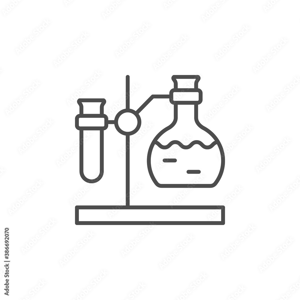 Chemical equipment line outline icon Chemical equipment line outline icon