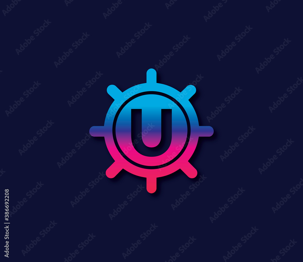 U Alphabet Locker Logo Design Concept U Alphabet Locker Logo Design Concept