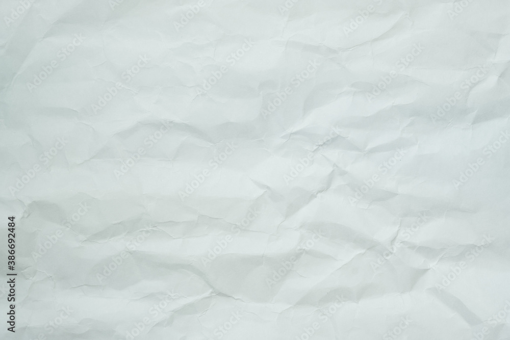 Fototapeta premium The texture of white recycle crumpled paper, copy space for text.