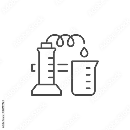 Chemical equipment line outline icon