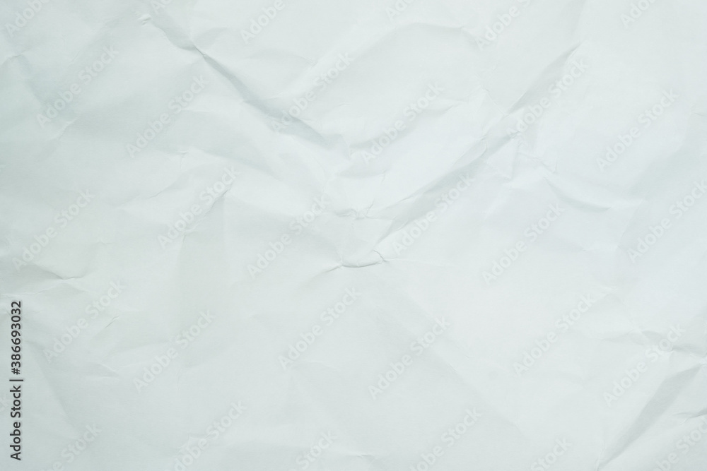 The texture of white recycle crumpled paper, copy space for text.