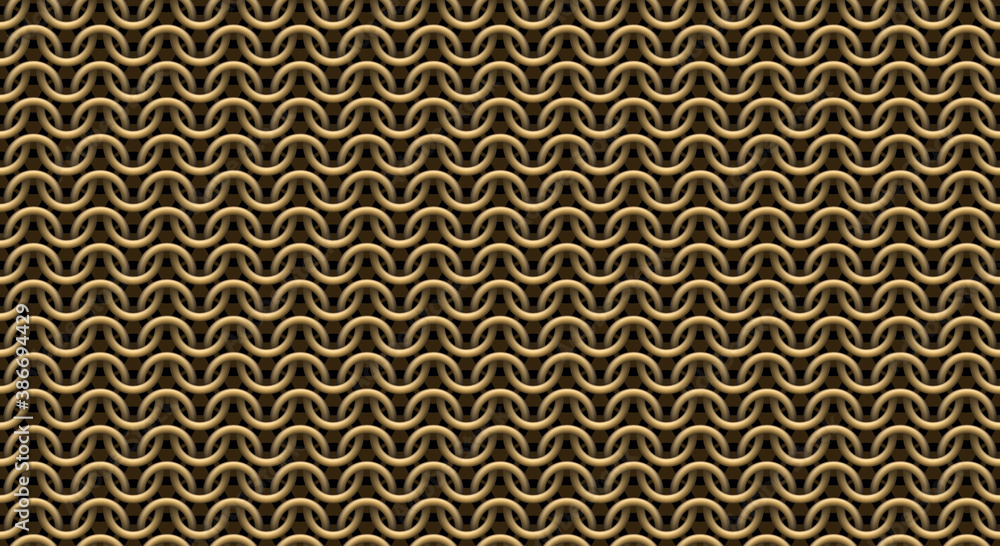 Chain mail medieval seamless pattern bronze background. Gilded metal chain  armor texture. Brass rings, golden chainmail vector repetitive illustration  Stock Vector | Adobe Stock