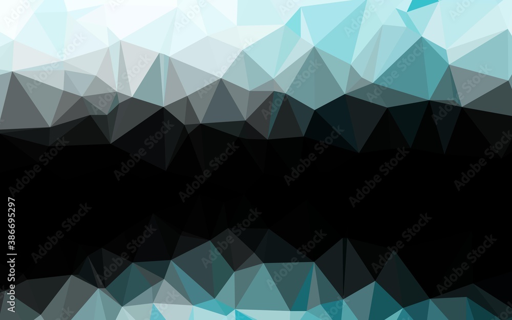 Light BLUE vector triangle mosaic cover. Light BLUE vector triangle mosaic cover.