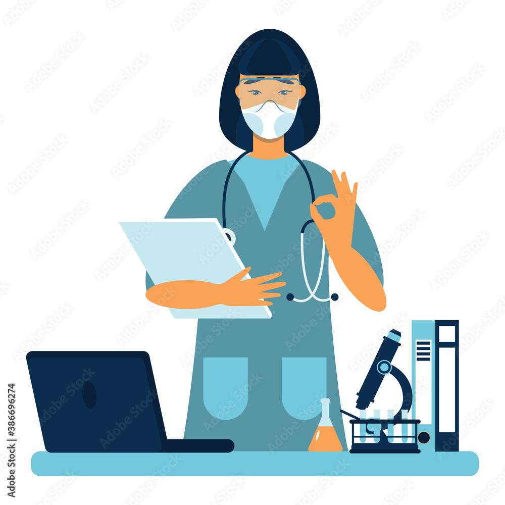 International Day of Women and Girls in Science February 11 vector illustration. Four female scientists of different nationalities conducting research.Flat design for social media, poster, banner. International Day of Women and Girls in Science February 11 vector illustration. Four female scientists of different nationalities conducting research.Flat design for social media, poster, banner.