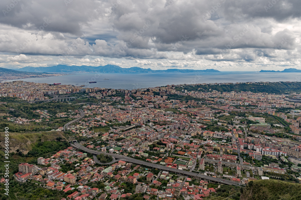 Blick über die Stadt Neapel, Kampanien in Italien 