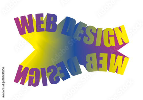 Título de diseño web en fondo blanco.