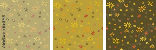 Cute floral seamless pattern. Vector autumn background designs for fashion  fabric  wallpaper  wrapping paper.