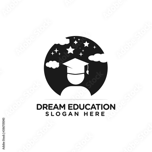 idea dream education logo design vector template modern