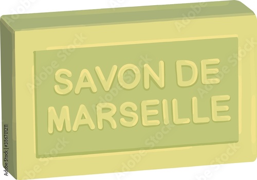 Simple minimal marseille french green soap icon illustration vector design element isolated on a white background