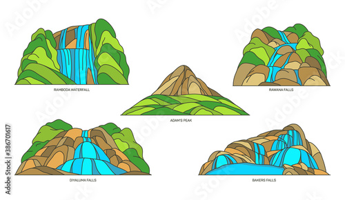Sri Lanka nature landmarks, travel place landscape