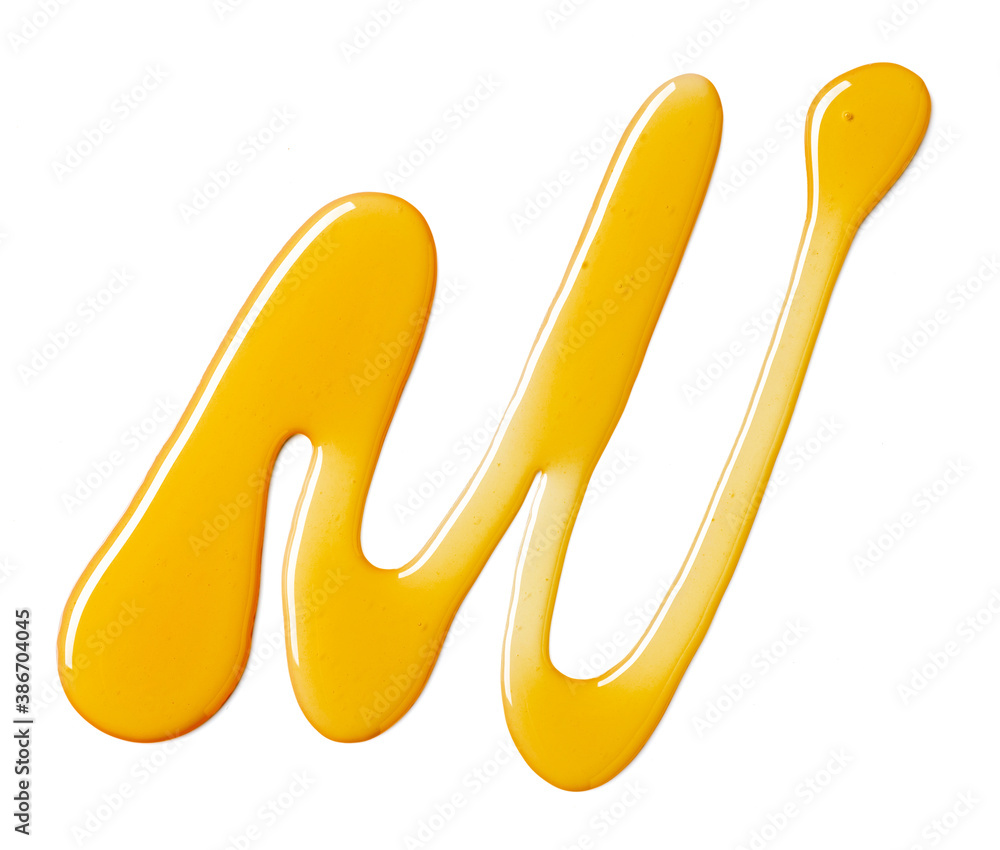 Honey isolated on white background, from above Honey isolated on white background, from above