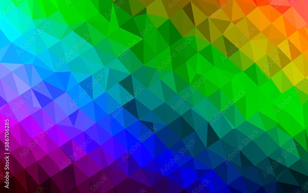Obraz premium Dark Multicolor, Rainbow vector abstract mosaic pattern.