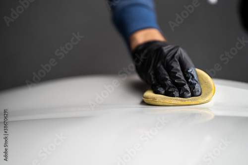 Obraz na płótnie polishing - hand made car detailing w salonie