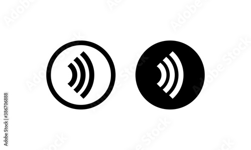 Contactless payment icon. NFC sign. Tap to pay. Vector on isolated white background. EPS 10