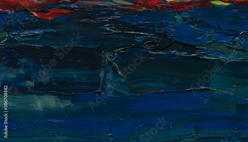 Quadro em tela Minimalist deep blue Hand drawn abstract background