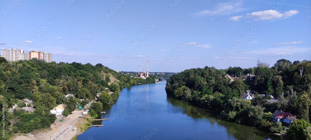 Teteriv river. View from the top. Zhytomyr. Ukraine. Europe	