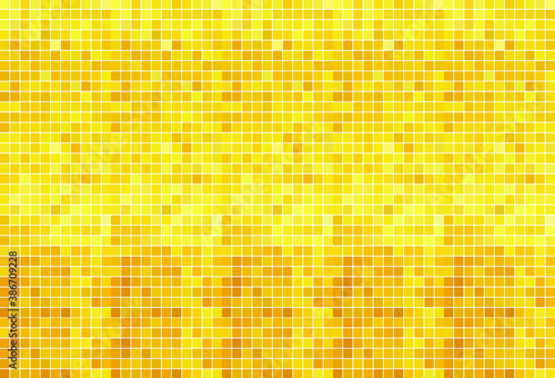 Golden yellow squares arranged beautifully, sparkling, glare - vector