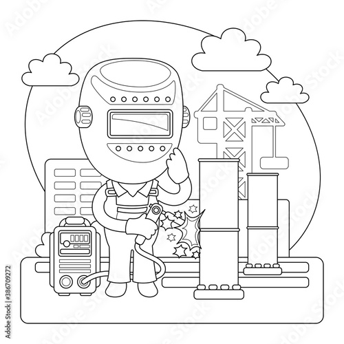 Welder Coloring Page