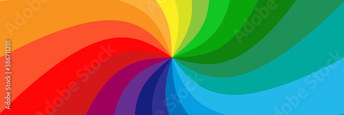 Background with rainbow colored spirals