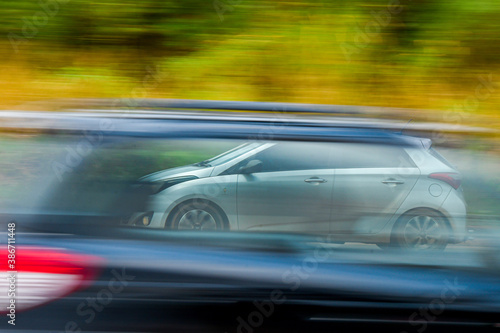 Panning shoot on the highway