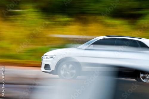 Panning shoot on the highway