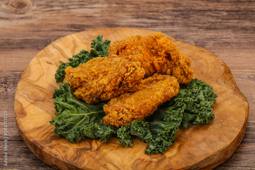 Hot fried crispy chicken wings Hot fried crispy chicken wings