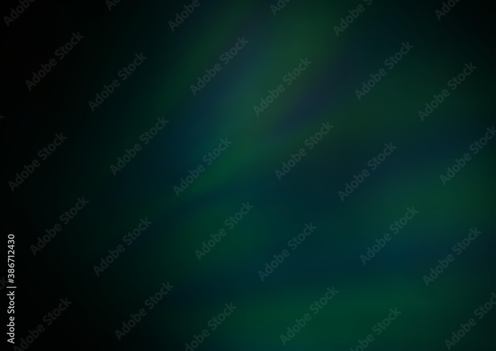 Obraz premium Dark Green vector glossy abstract background.