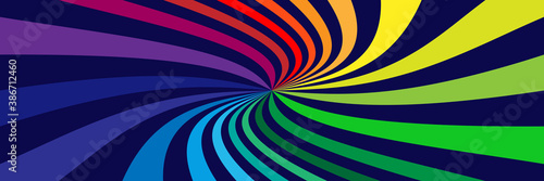 Background with rainbow colored spirals