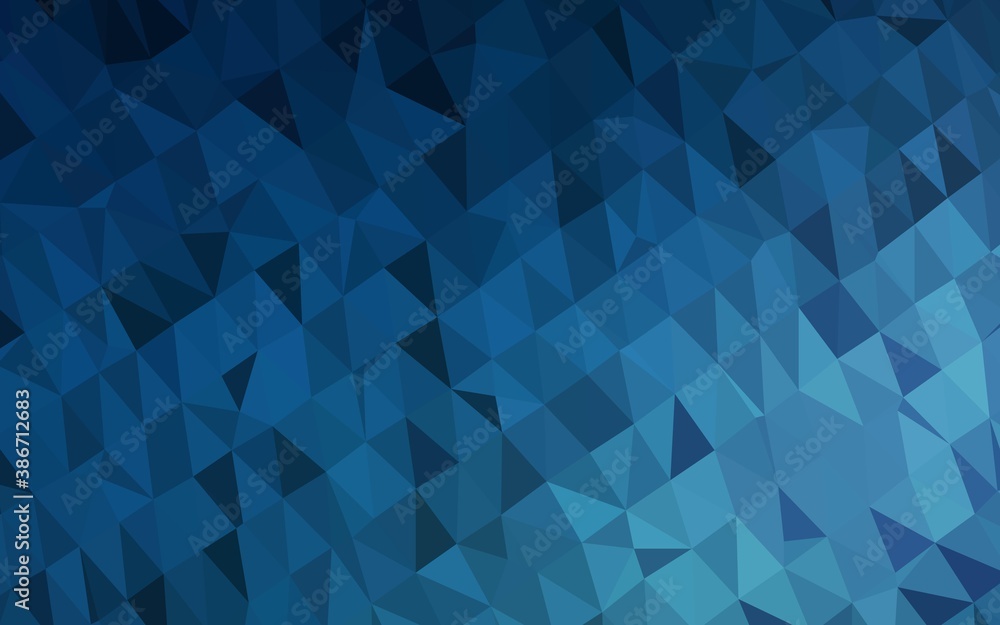 Dark BLUE vector polygonal background. Dark BLUE vector polygonal background.