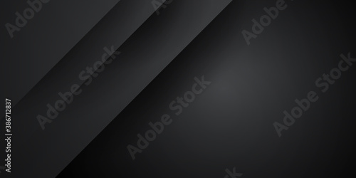 Black abstract presentation background with 3D overlap shadow layer